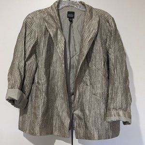 Eileen Fisher, blazer, gold, chai, metallic s